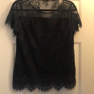 Ann Taylor navy lacy too